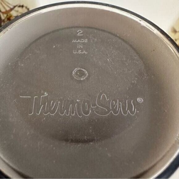 Set of 5 Vintage THERMO SERV WHEAT Drinking Glass Plastic Dried Grasses 1980s - Picture 2 of 4